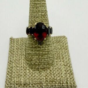 Gems En Vogue Garnet 9.2ctw 925 Ring Sz 8